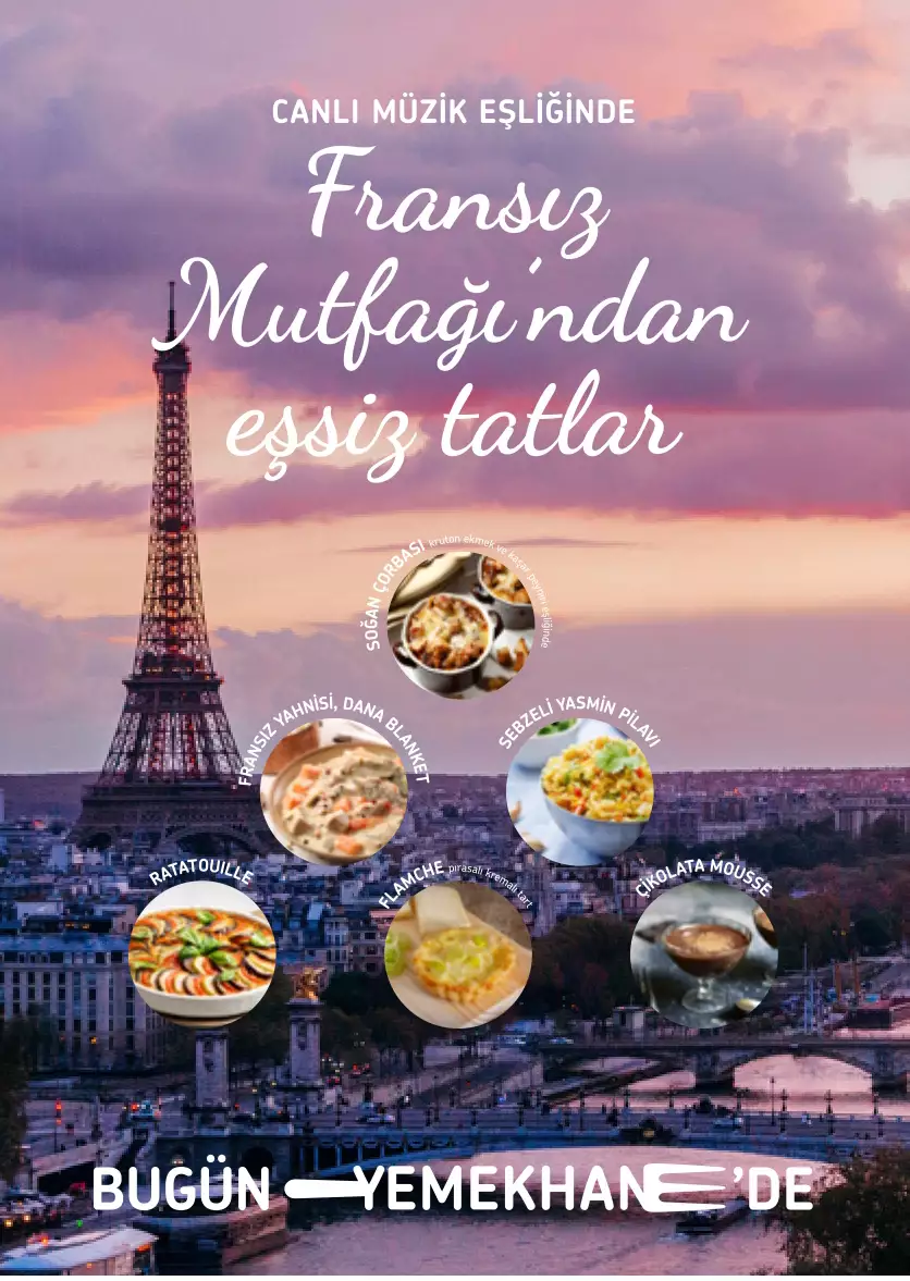 Fransız mutfağından eşsiz tatlar Yemekhane'de